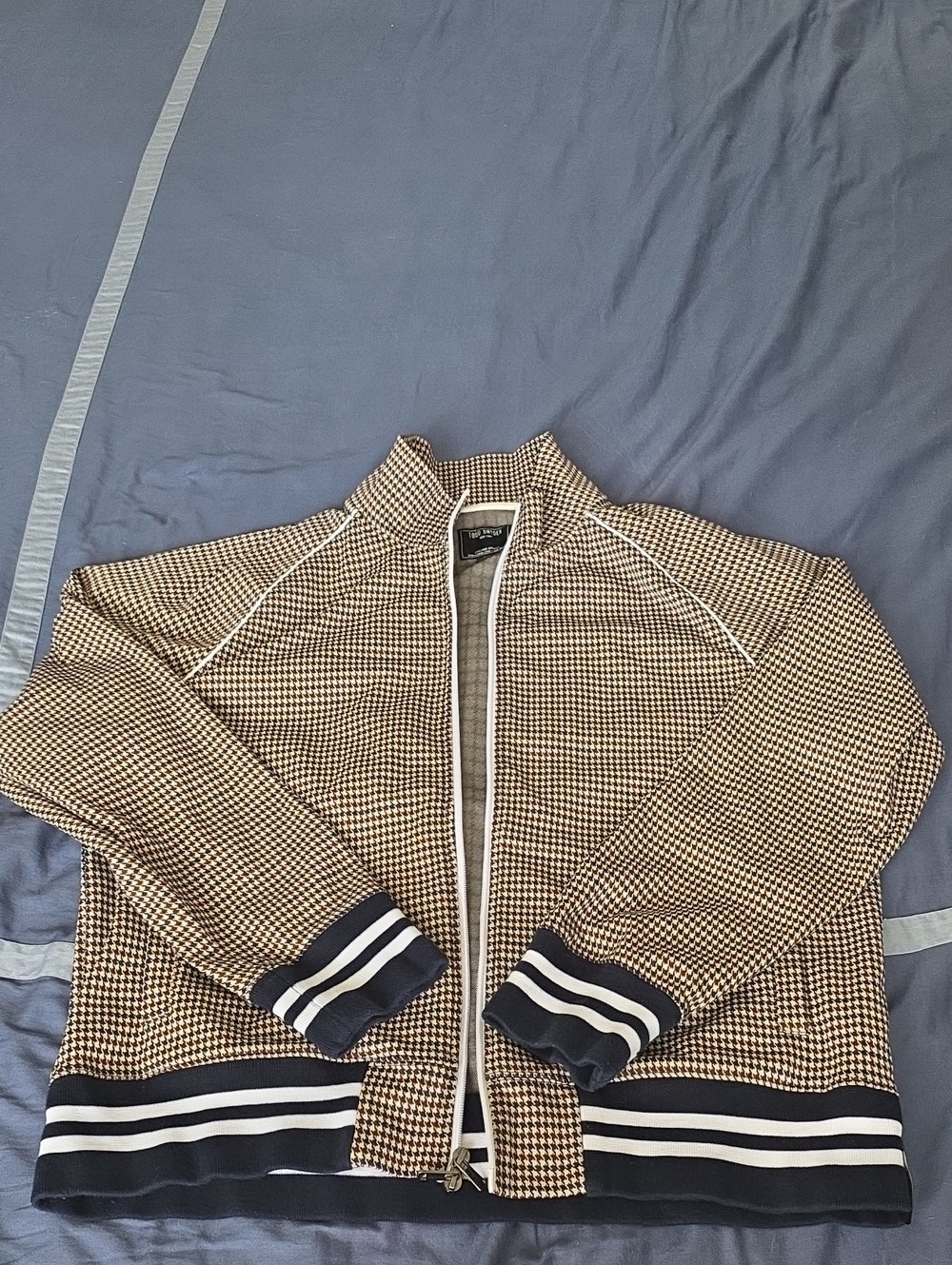 Todd Snyder Brown & Black Gentlemans Houndstooth Bomber Jacket